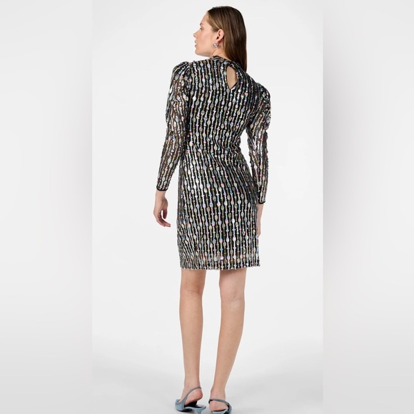 BNWT Y.A.S Yasbina LS Sequin Mini Dress - Size S - Picture 2 of 13